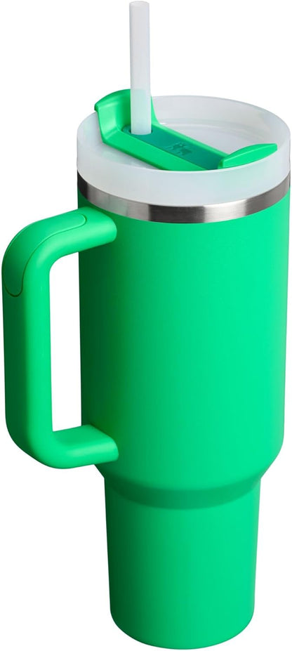 Quencher H2.0 Tumbler with Handle and Straw 40 Oz | Flowstate 3-Position Lid | Cup Holder Compatible for Travel | Insulated Stainless Steel Cup | Bpa-Free | Meadow